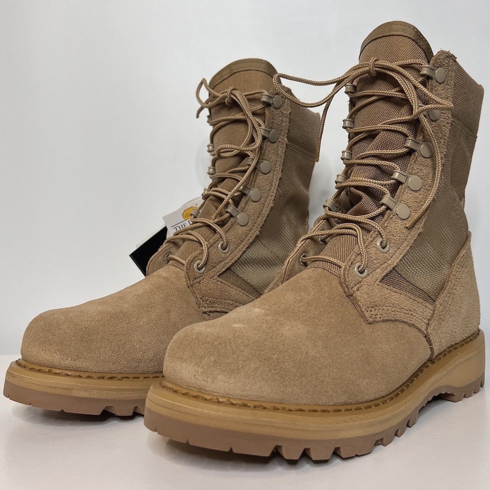 Rocky Mens 4W Army Combat Boot Hot Weather Suede Coyote Brown ACB040W NEW